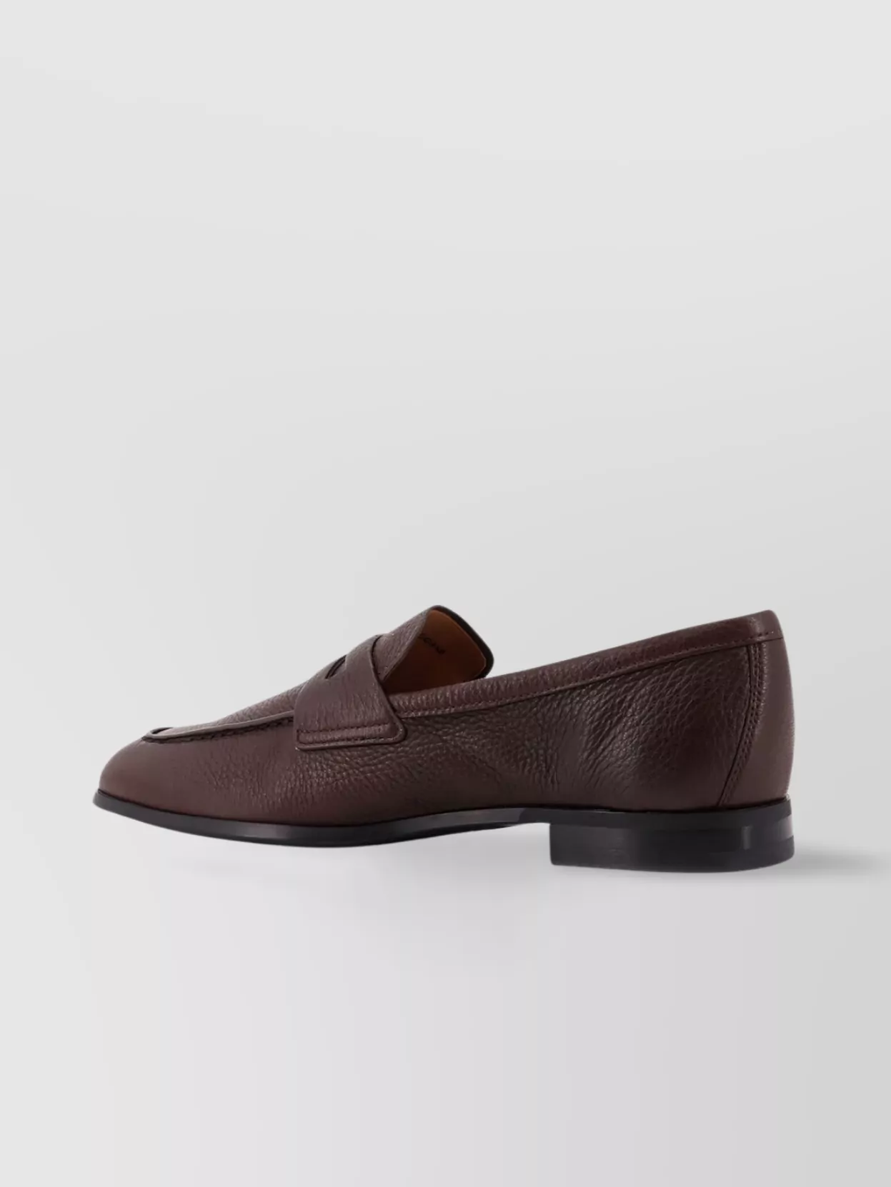 Church's Rounded Toe Leather Loafers With Textured Finish