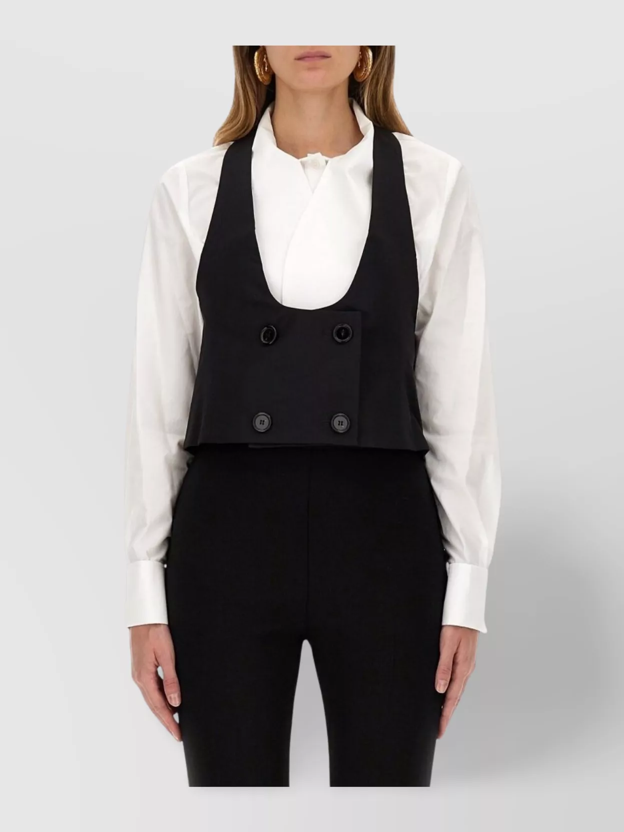 Nina Ricci Sleeveless Cropped Top For Modern Style