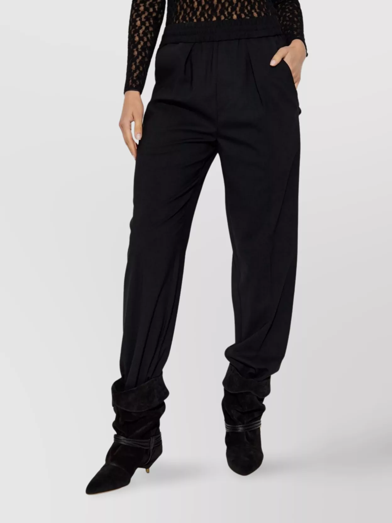 Isabel Marant Tapered Leg Elastic Waistband Trousers