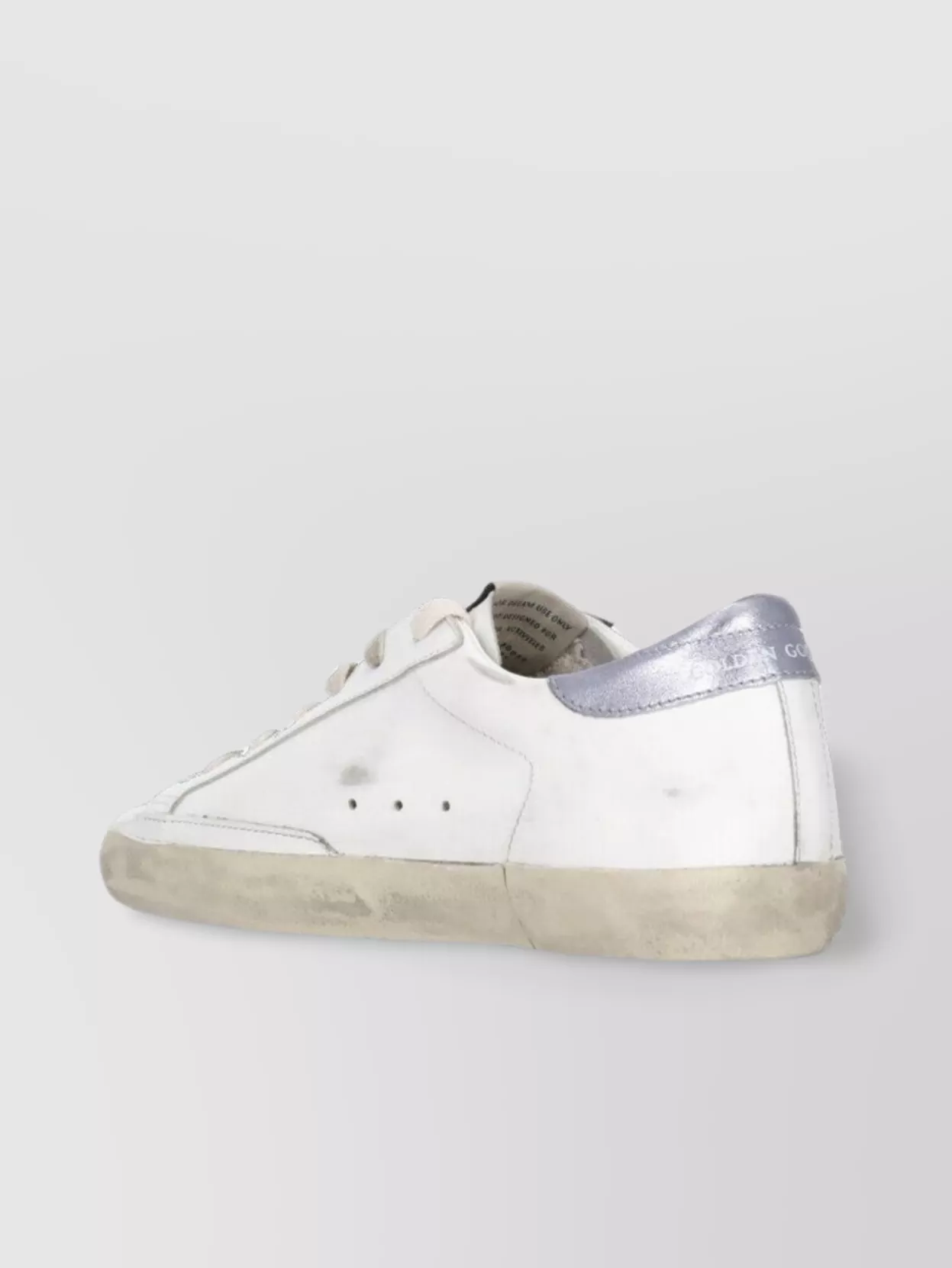Golden Goose Super Star Leather Upper And Toe Glitter Star Laminated Heel