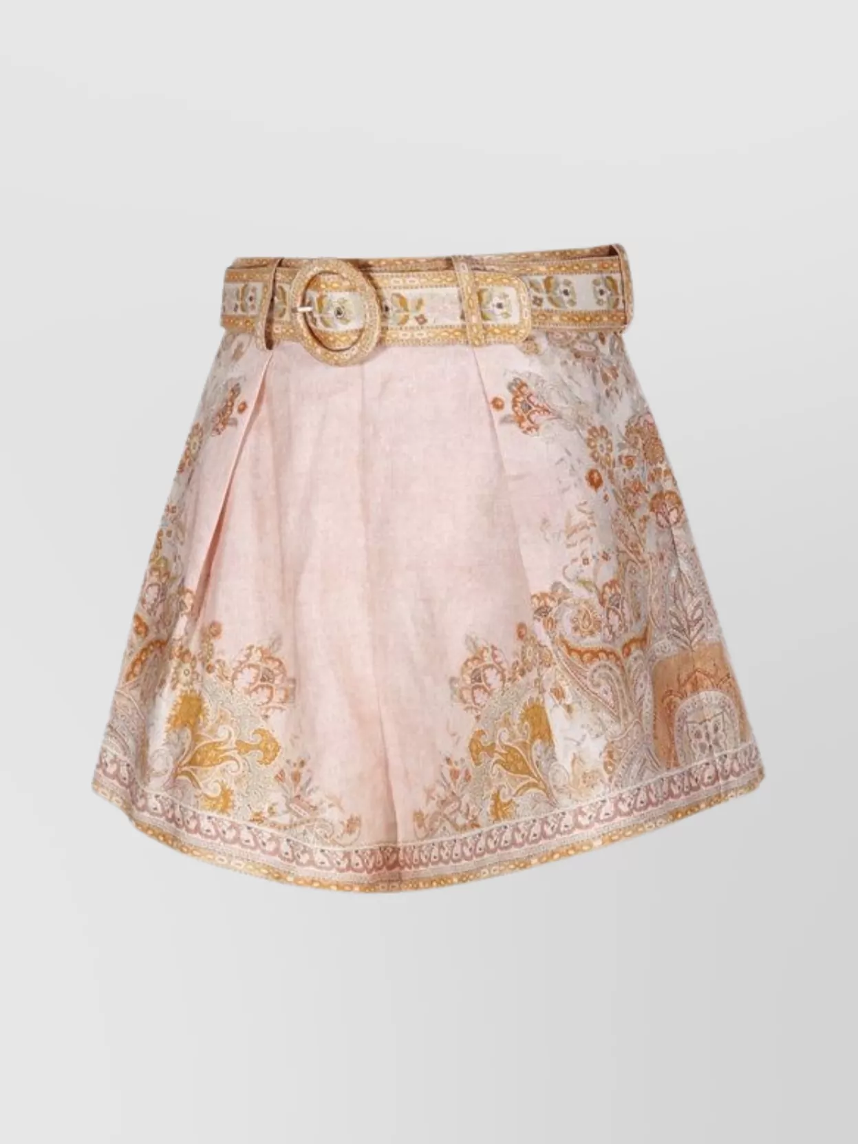Shop Zimmermann Embroidered High Waist Shorts