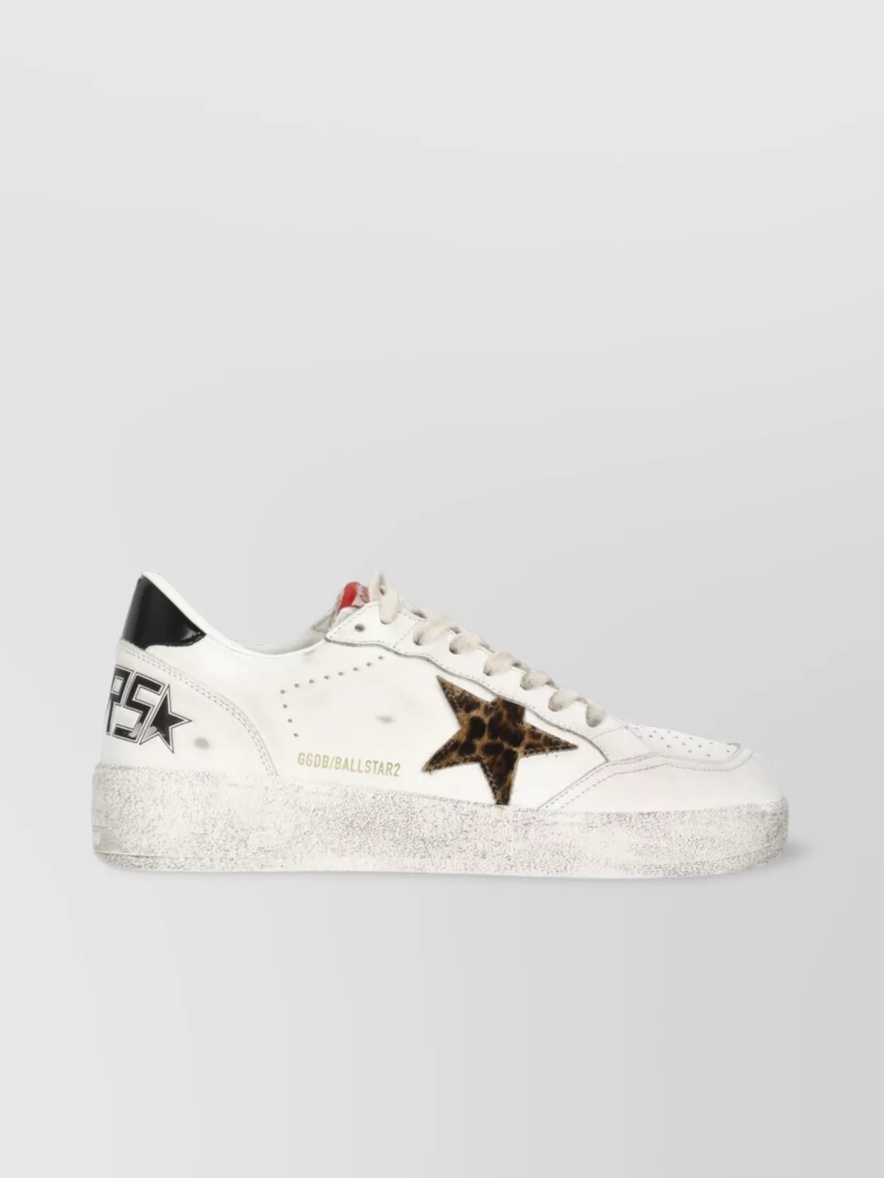 Golden Goose Distressed Leather Sneakers Raised Sole