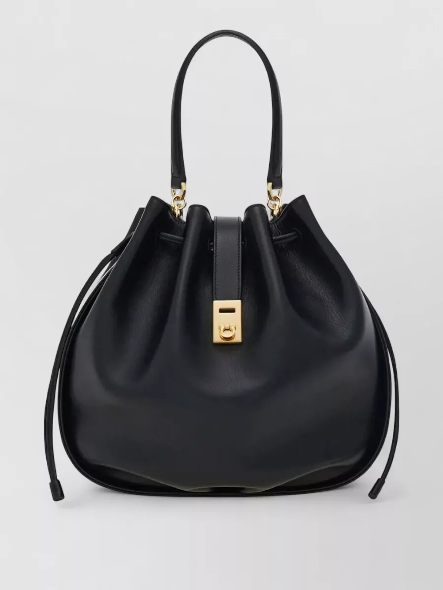 Ferragamo Buckle Bucket Crossbody Bag Top Handle