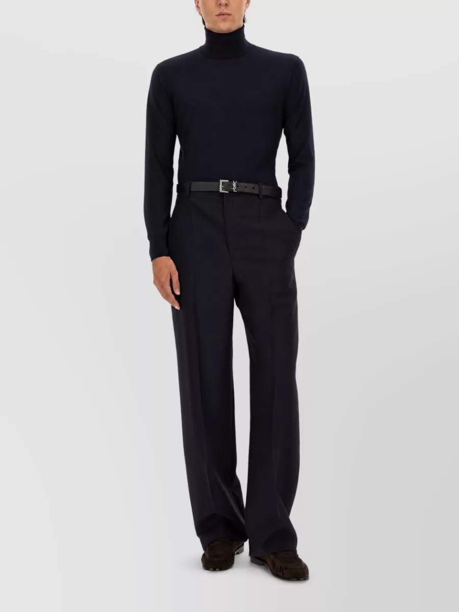Saint Laurent High Waist Tailored Wide Leg Suit Pants