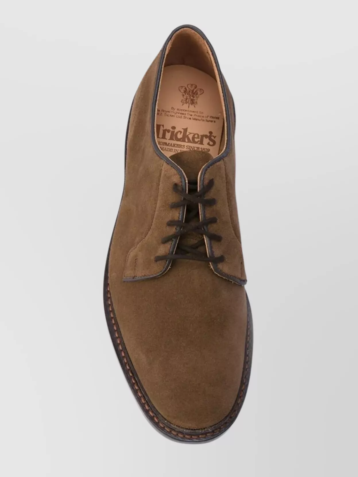 Tricker's Light Lace-Up Suede Shoes