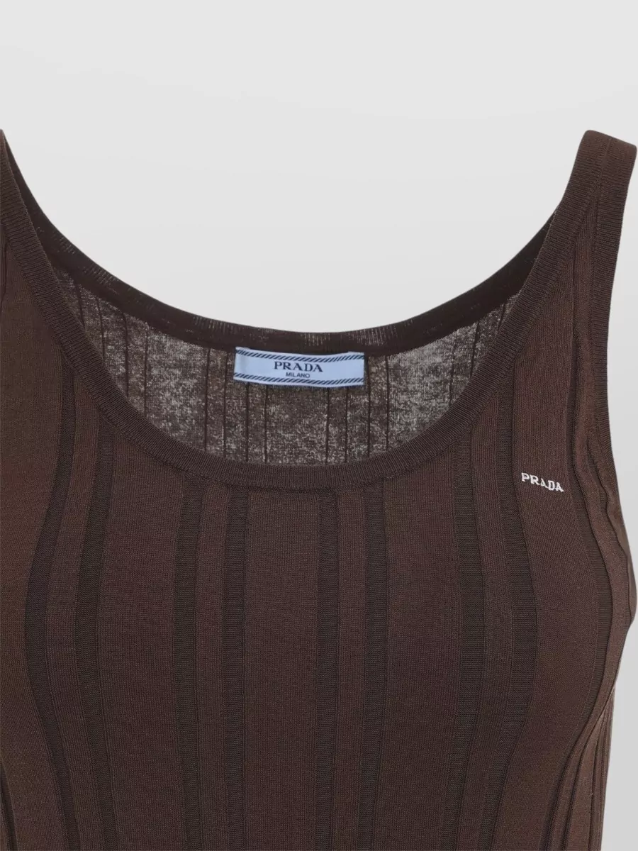 Prada Ribbed Knit Tank Top