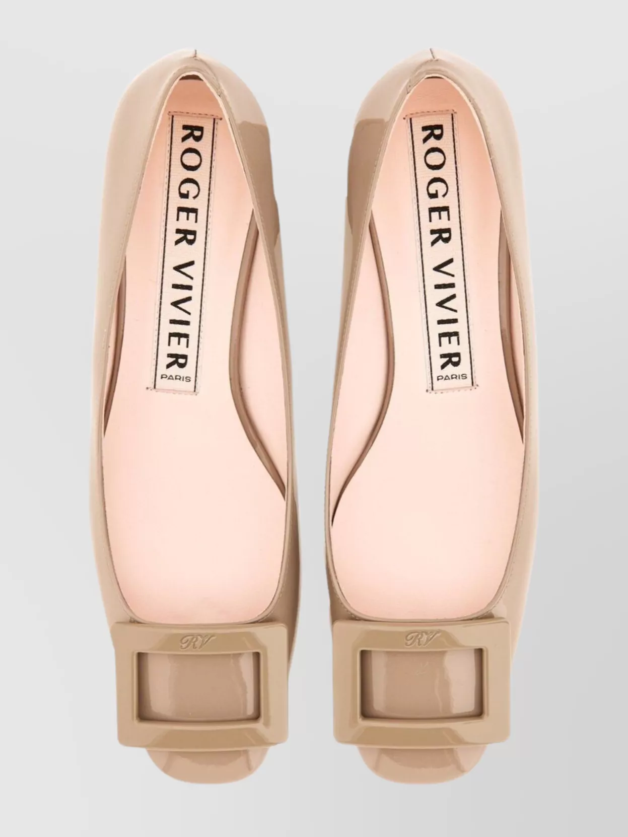 Roger Vivier Block Heel Ballerina Shoes With Square Buckle
