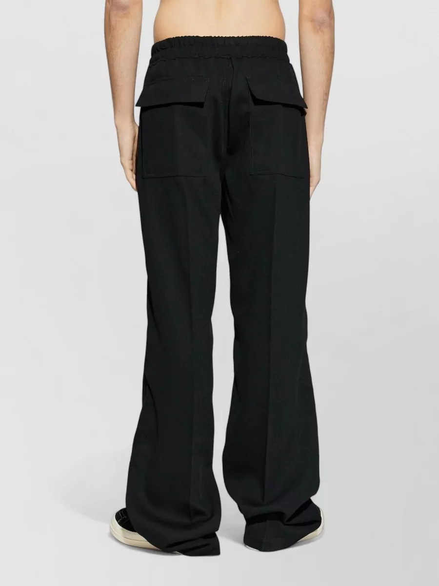 Rick Owens Dietrich Drawstring Trousers Wide Leg Pockets