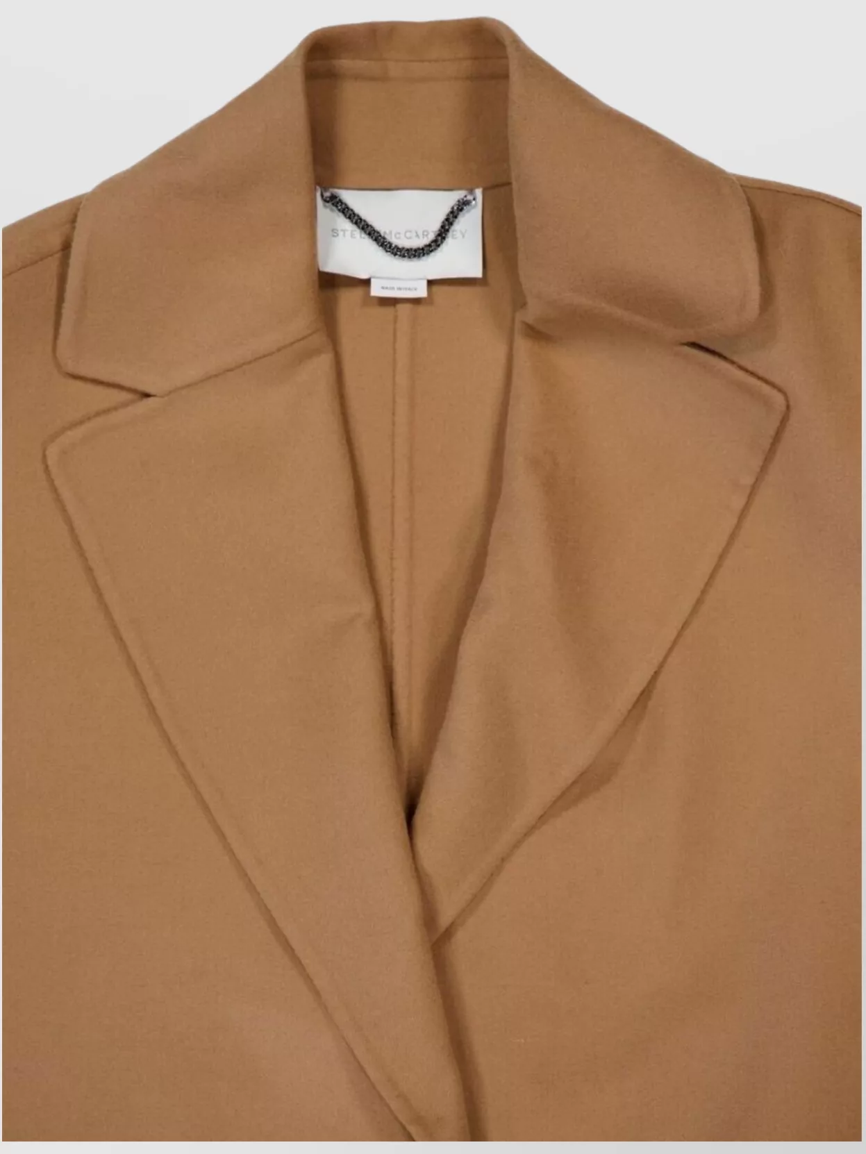 Stella Mccartney Belted Wrap Coat With Notched Lapel