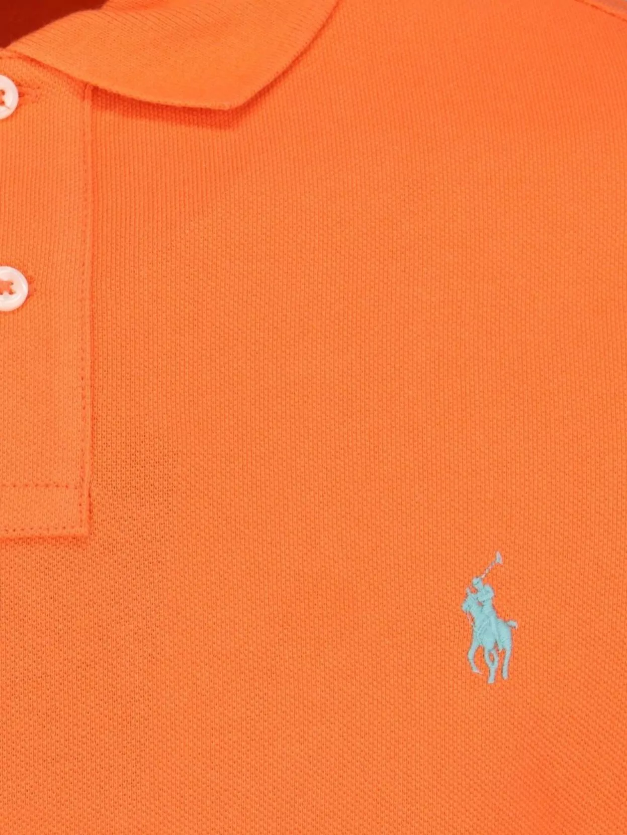 Polo Ralph Lauren T-shirt Collared Short Sleeves In Orange