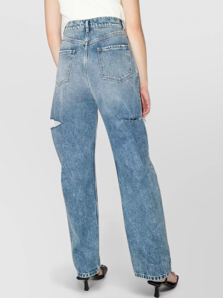 Maison Margiela High Waist Wide Leg Five Pocket Trousers