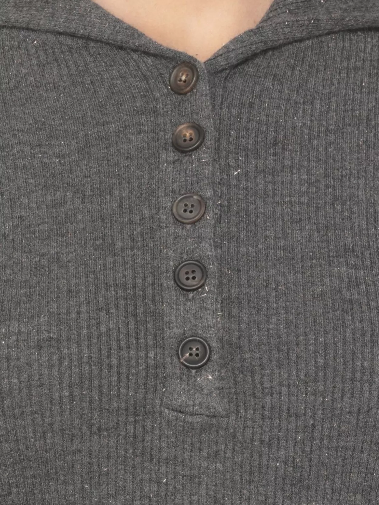 Brunello Cucinelli Ribbed Knit Cashmere Blend Sweater With Hood