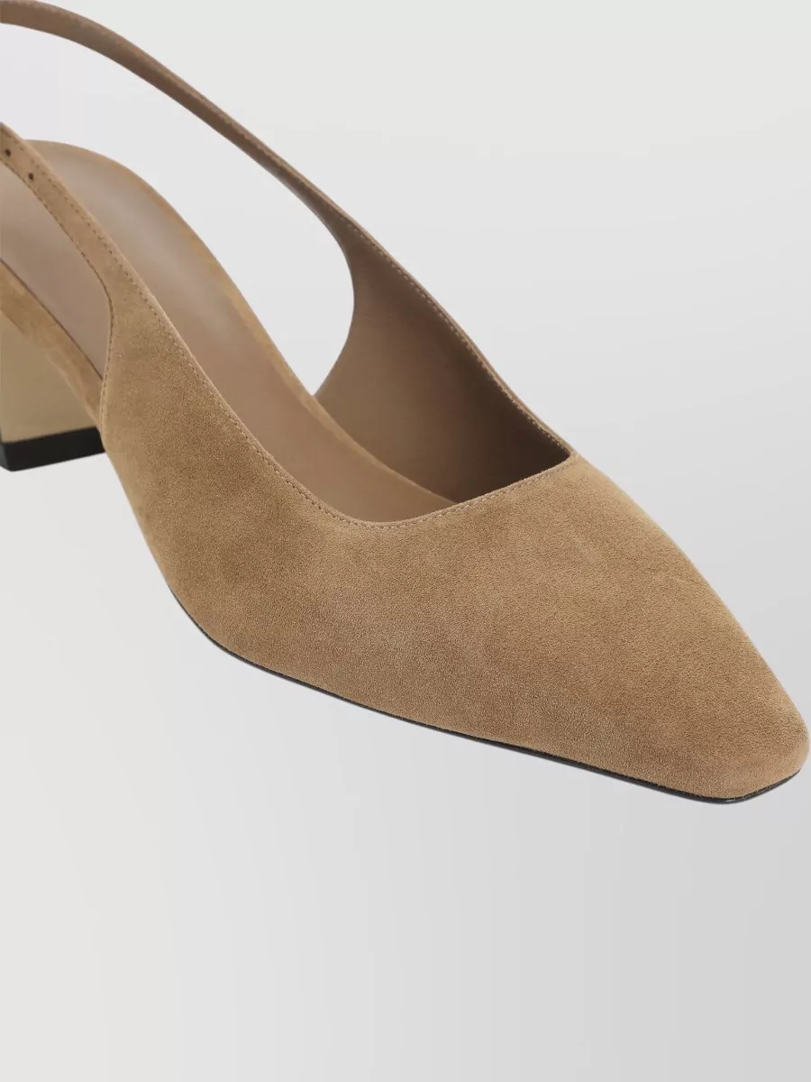 Stuart Weitzman Suede Leather Slingback Mules