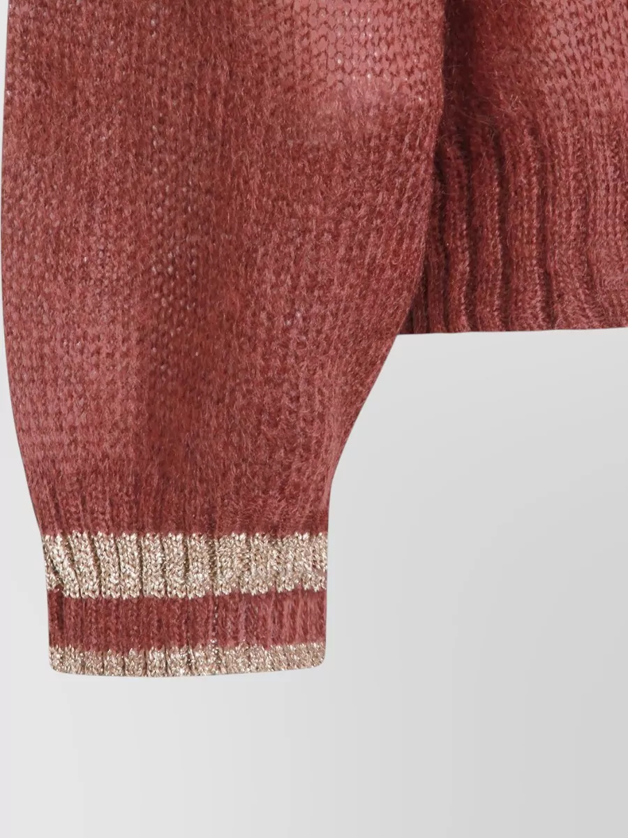 Brunello Cucinelli Metallic Detail Crewneck Knitwear Design