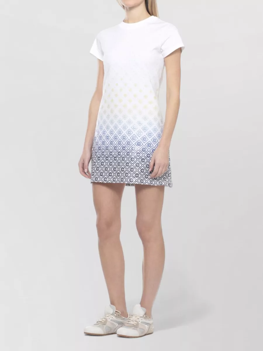Casablanca Printed Cotton Mini Dress