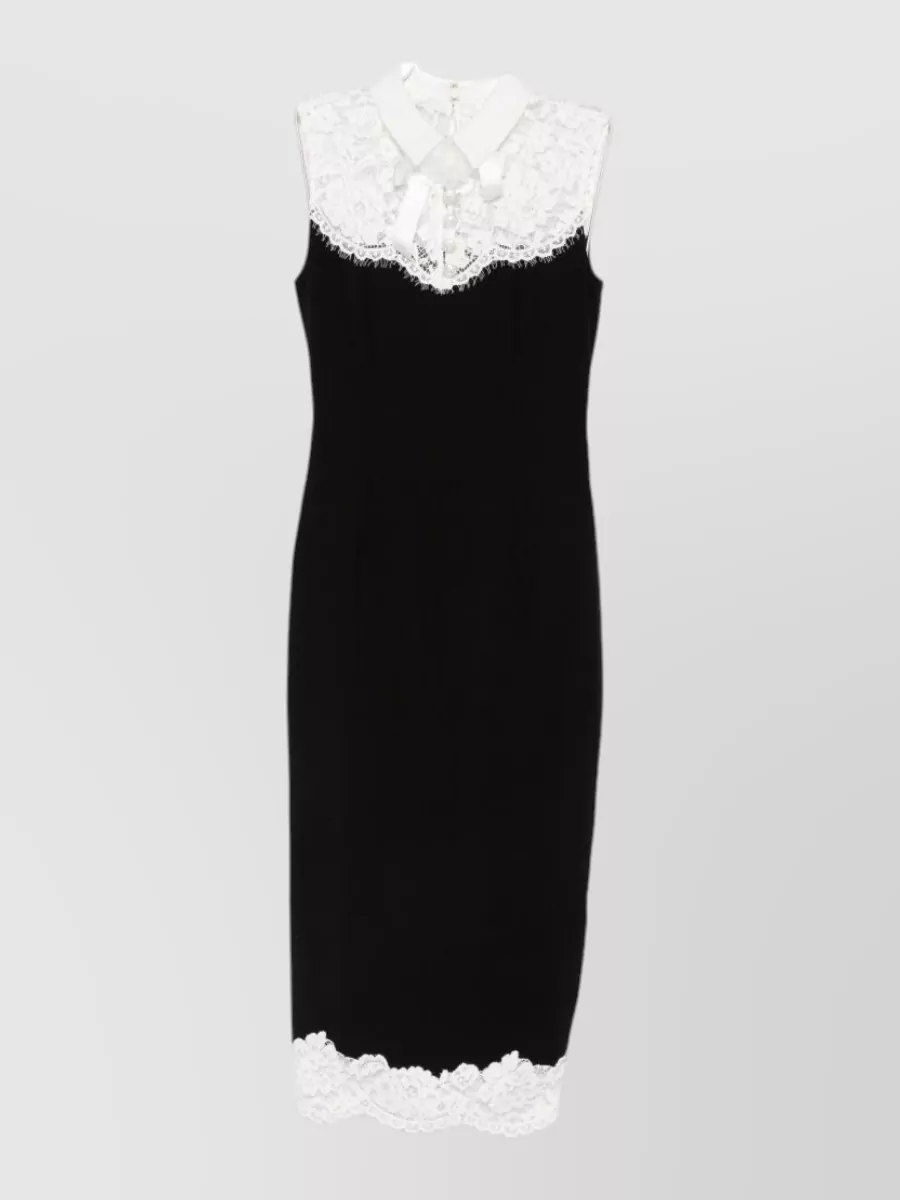 Self-Portrait sleeveless floral-lace midi dress