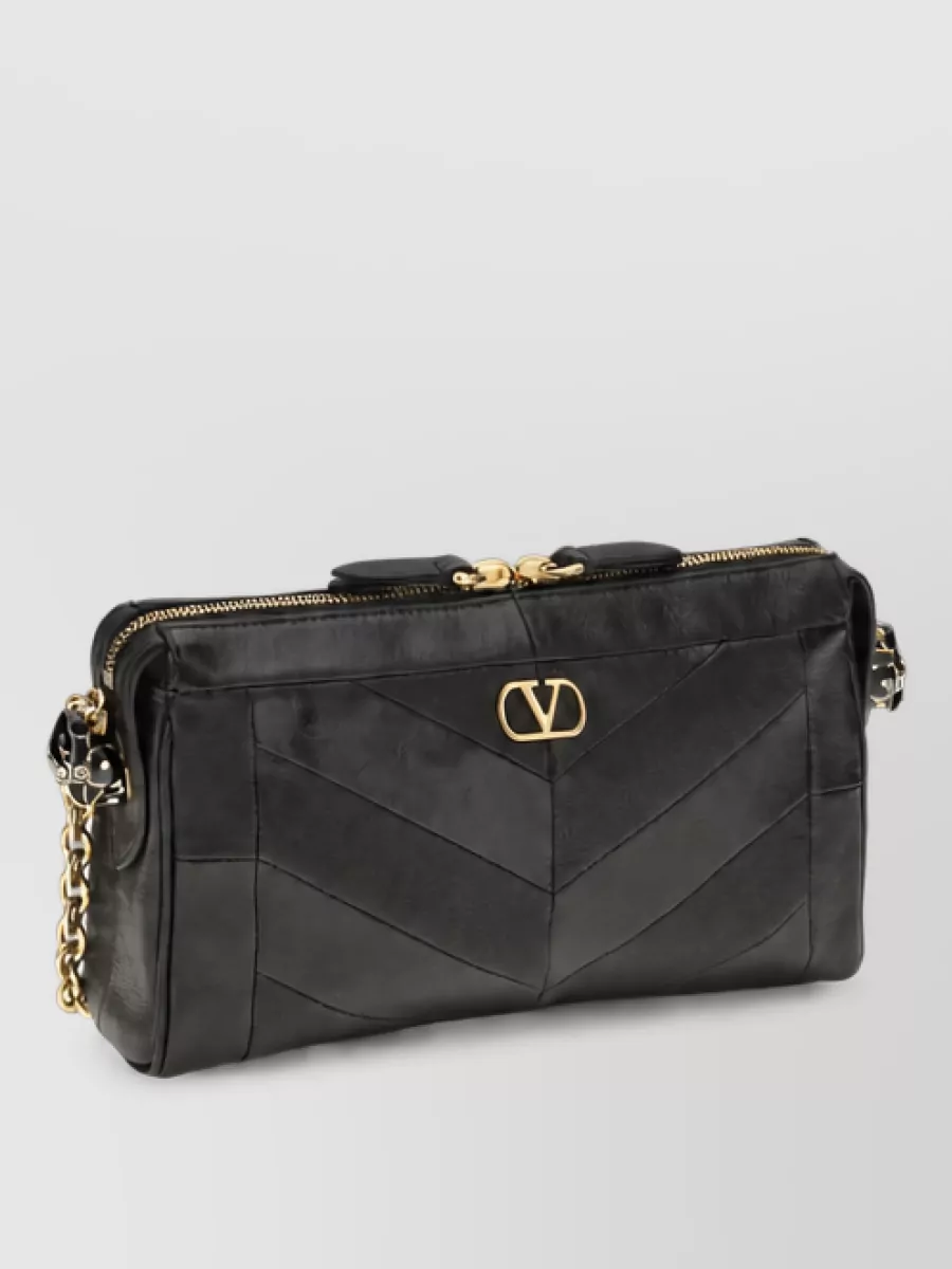 Valentino Garavani panthea small nappa leather clutch bag
