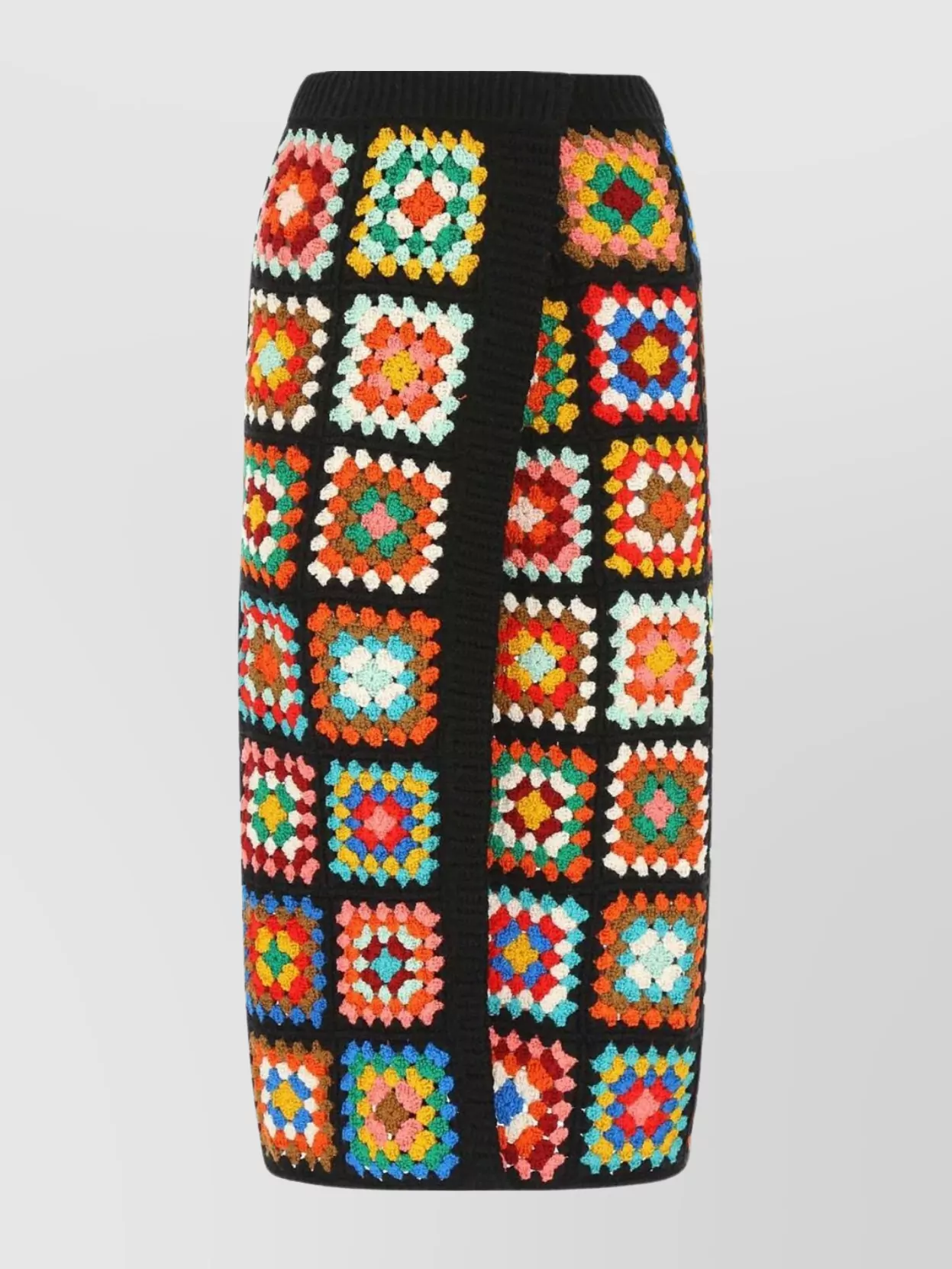 Shop Alanui Straight Knit Crochet Skirt