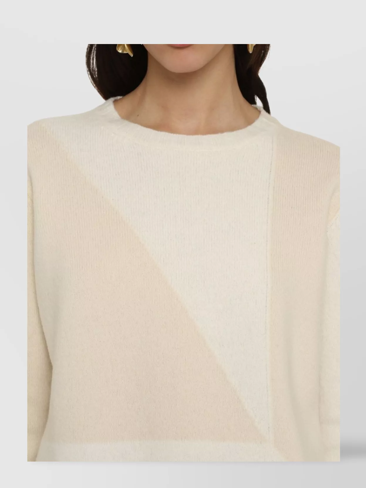 Jil Sander Geometric Pattern Crew-Neck Wool Sweater