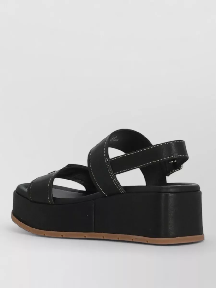 Hogan Leather Ankle-Strap Sandals
