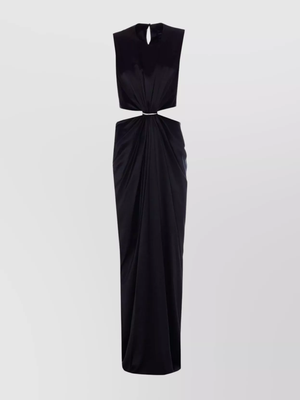 Max Mara Keyhole Back Sleeveless Dress Cut-out Detail In Animal Print