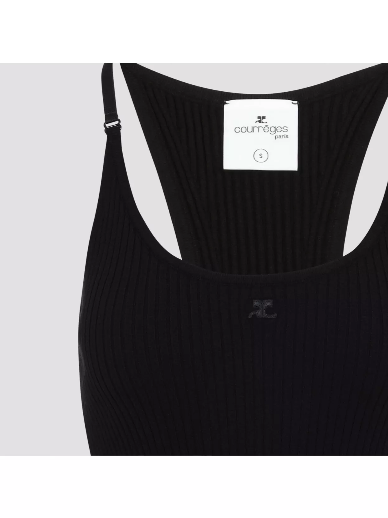 Shop Courrèges Scuba Rib Knit Tank Top