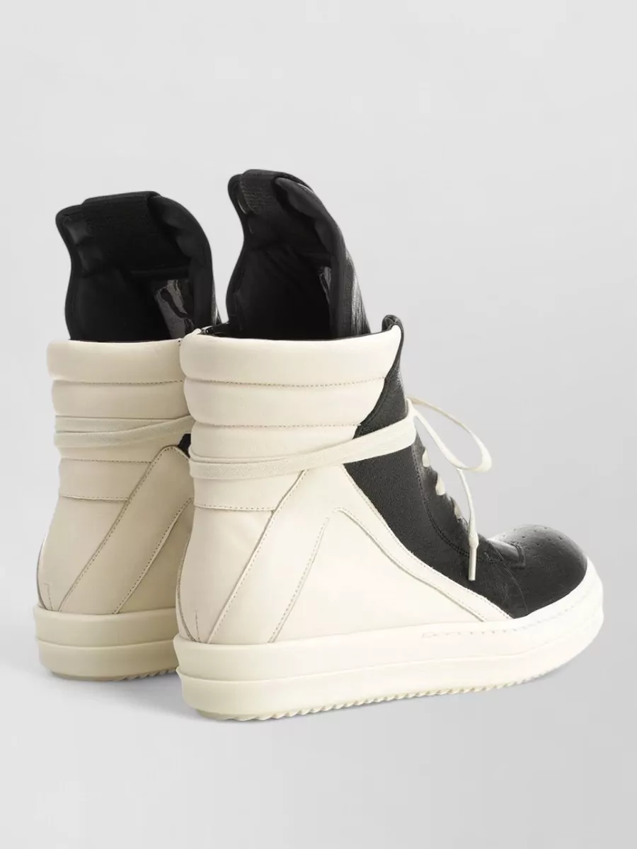 Rick Owens Leather High-Top Sneakers