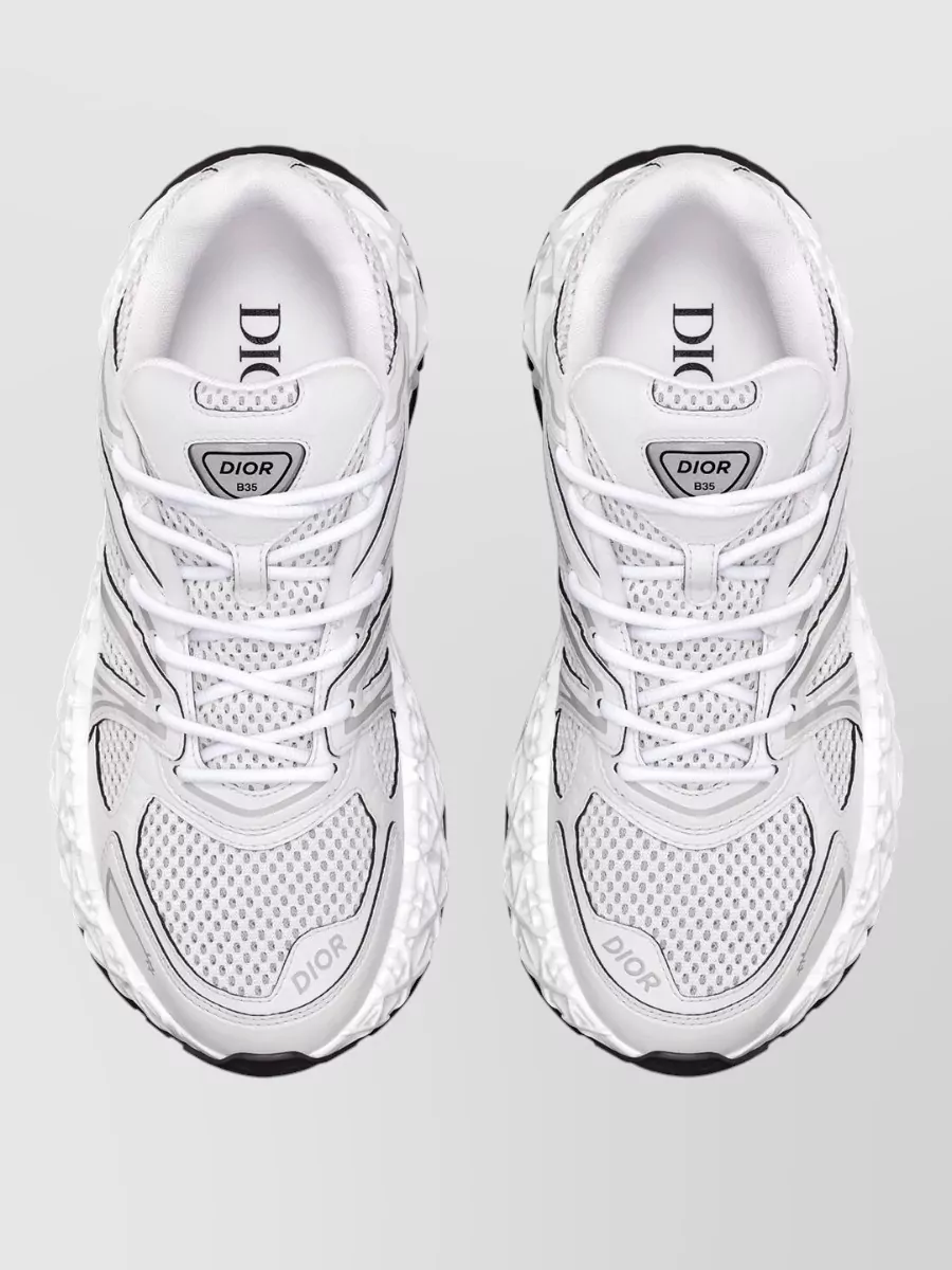 Christian Dior Sneakers Mesh Upper Textured Sole Design