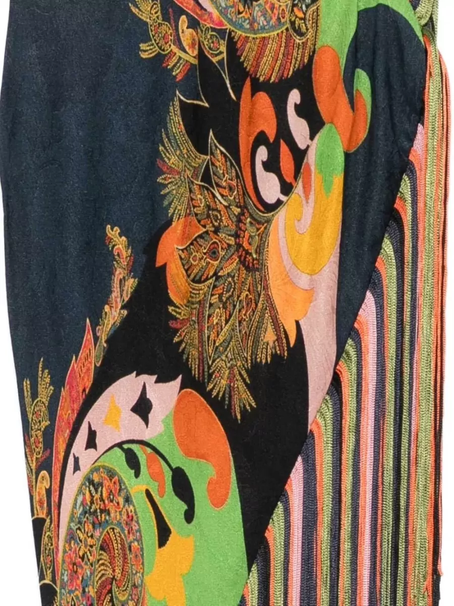 Etro Fringed Paisley Jacquard Scarf