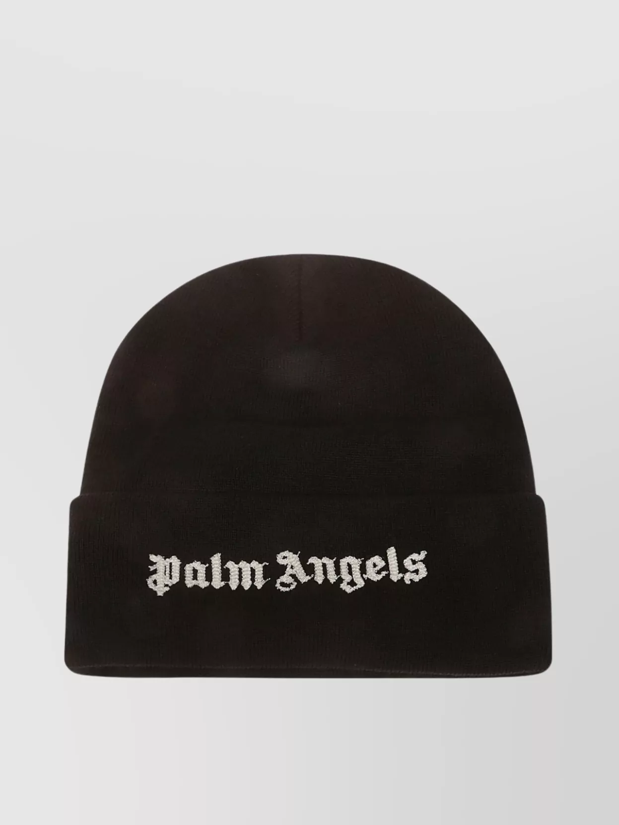 Palm Angels Loco Cuffed Ribbed Knit Beanie Hat