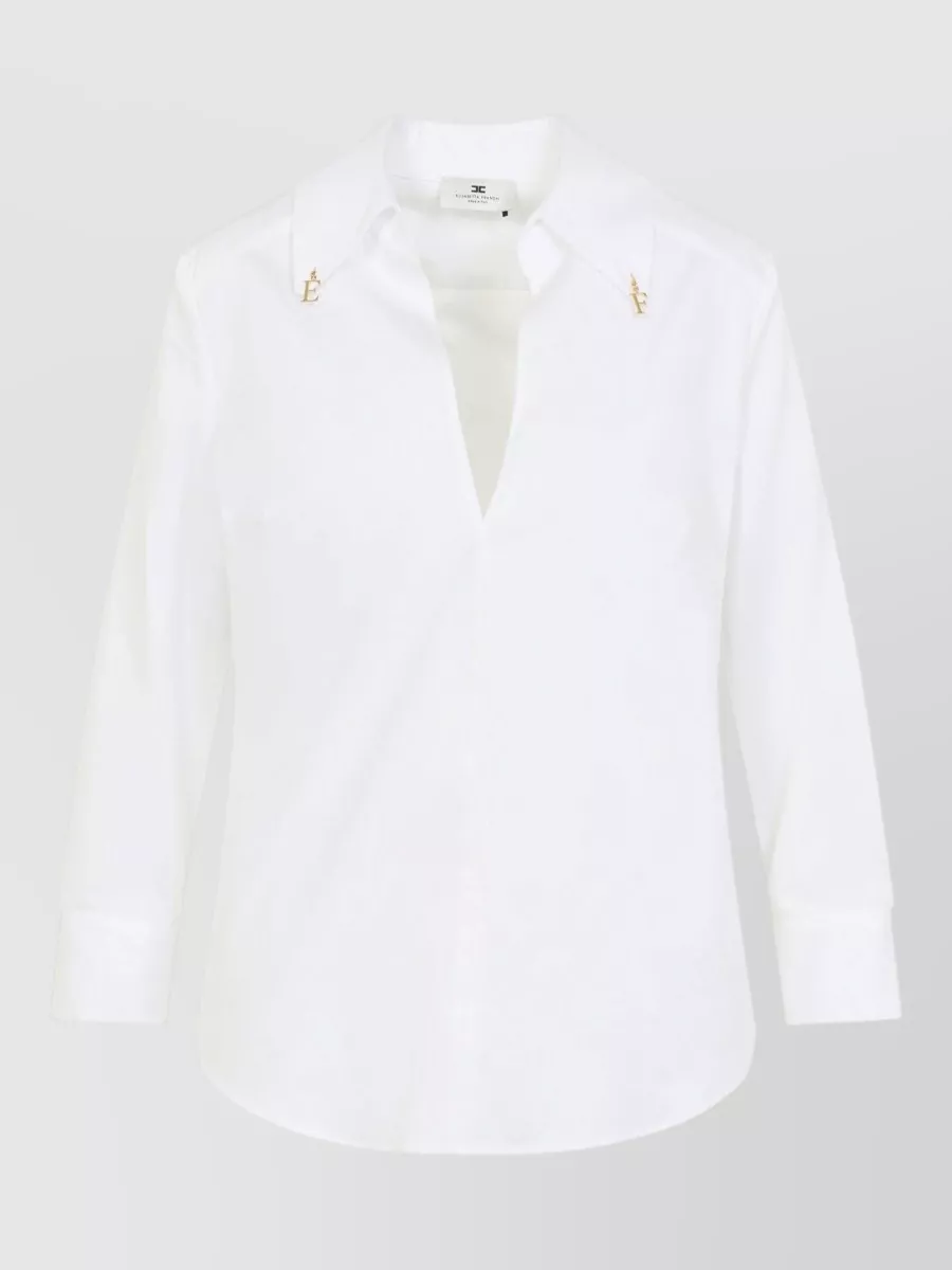 Elisabetta Franchi v-neck long-sleeve shirt