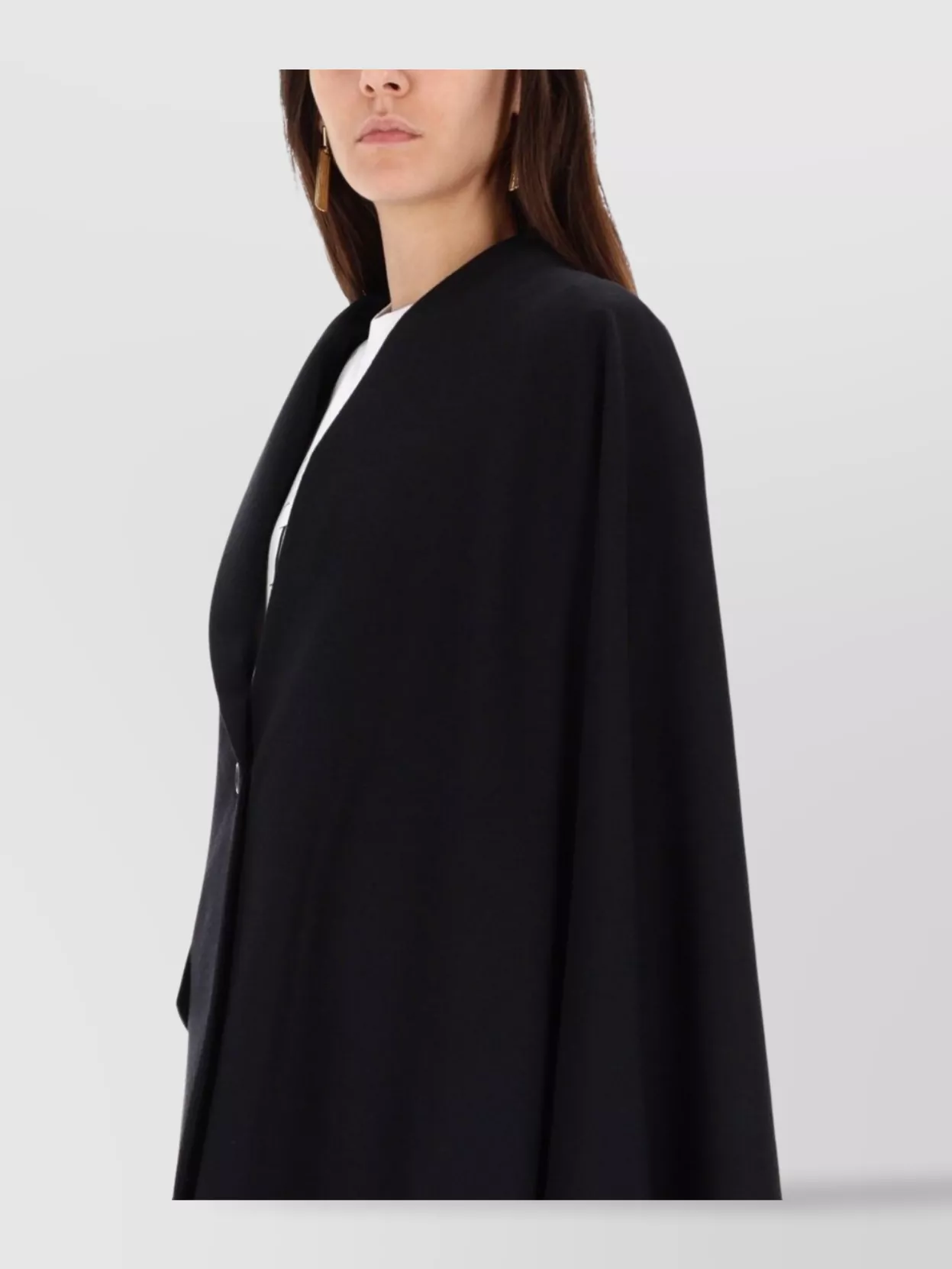 Moschino Asymmetric Long Jacket Draped Detail