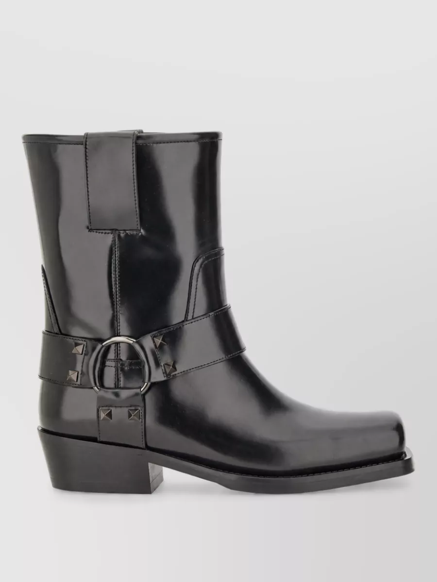 Valentino Garavani Leather Rockstud Boots