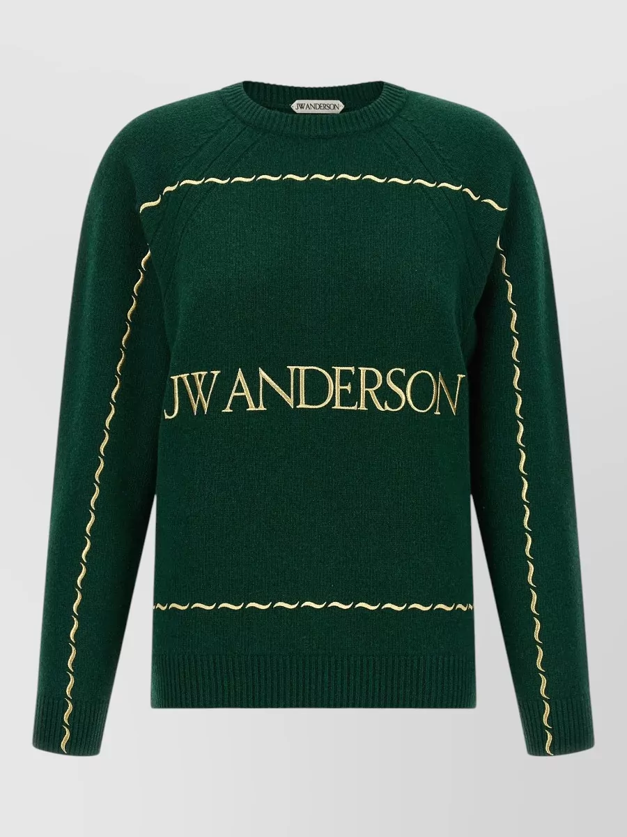 JW Anderson Wool logo embroidered sweater