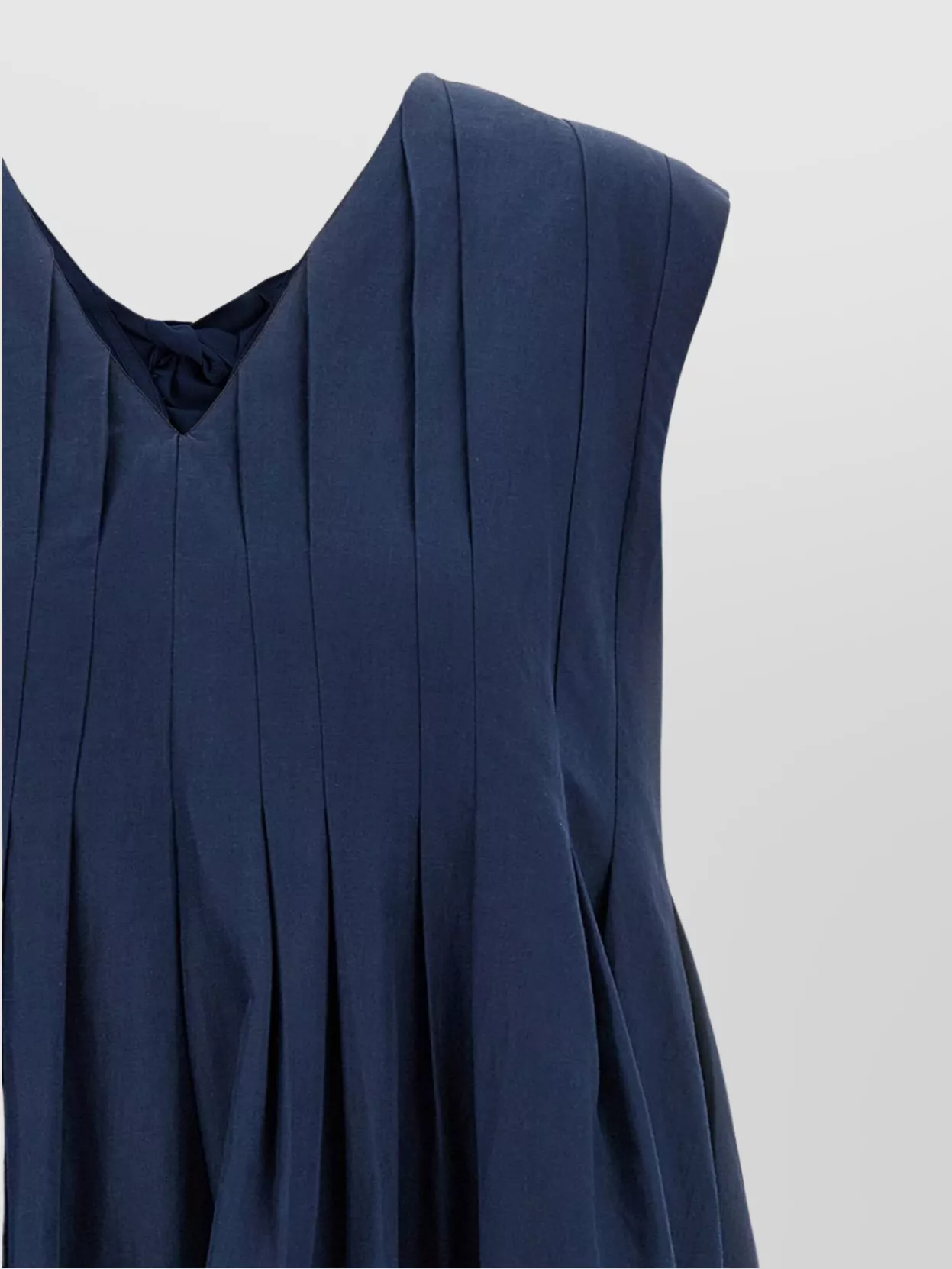 's Max Mara Pleated V-neckline Midi Dress Bow Detail