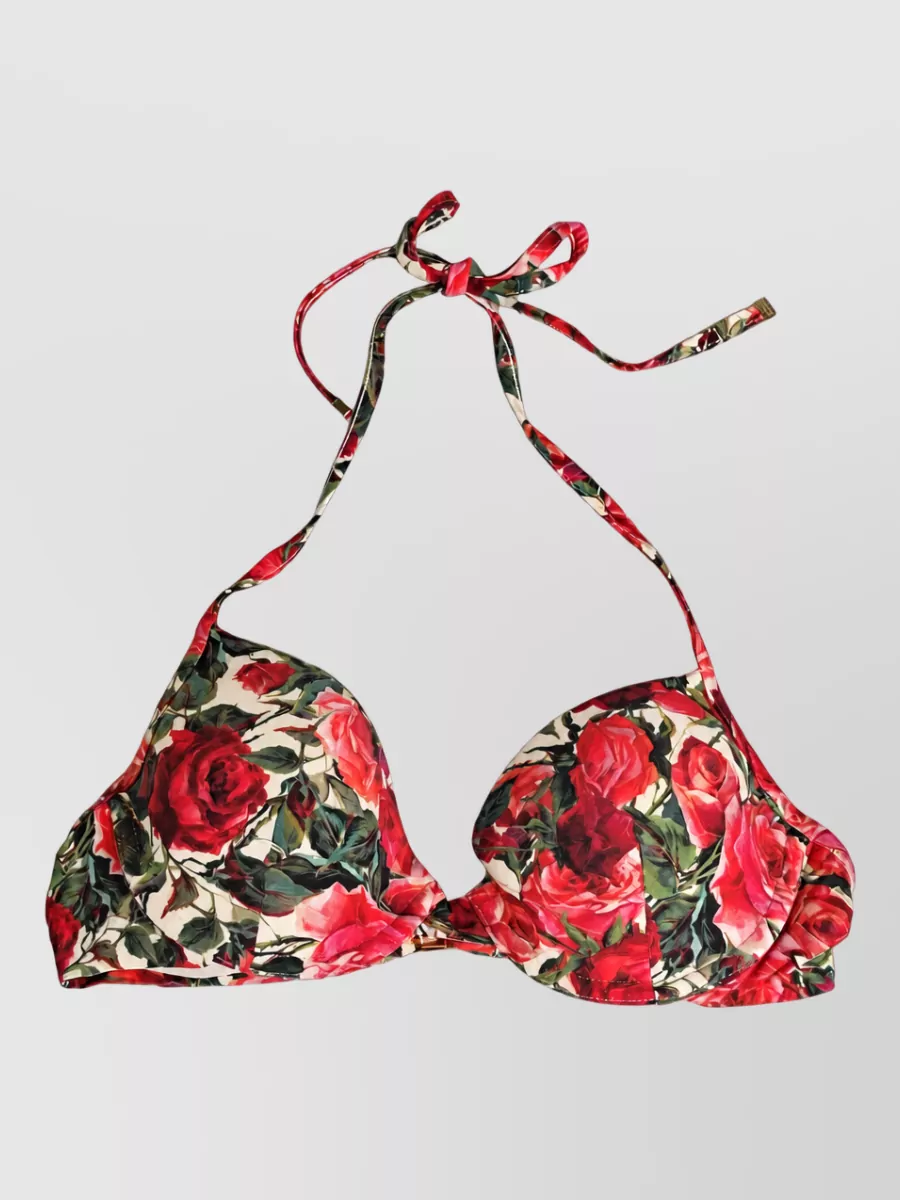Dolce&Gabbana floral-print bikini top