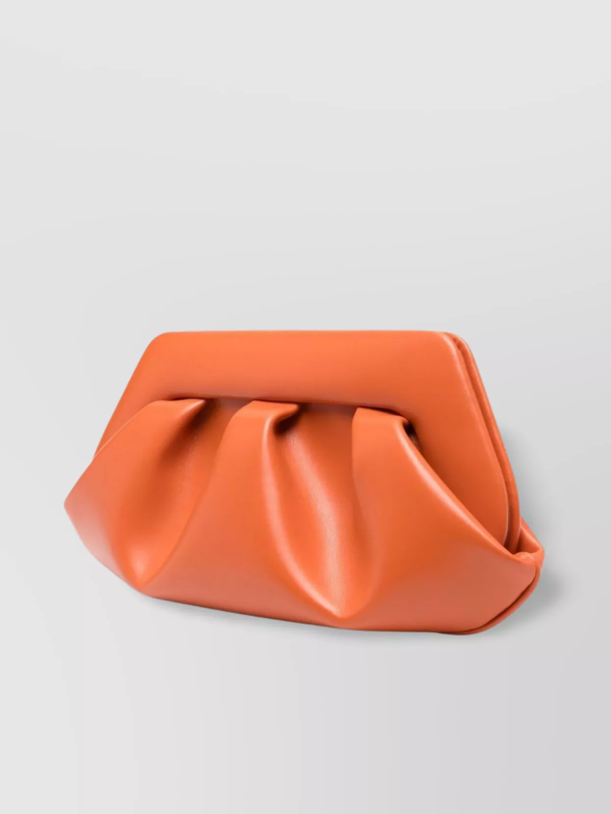 Themoirè Pleated Design Vegan Leather Clutch