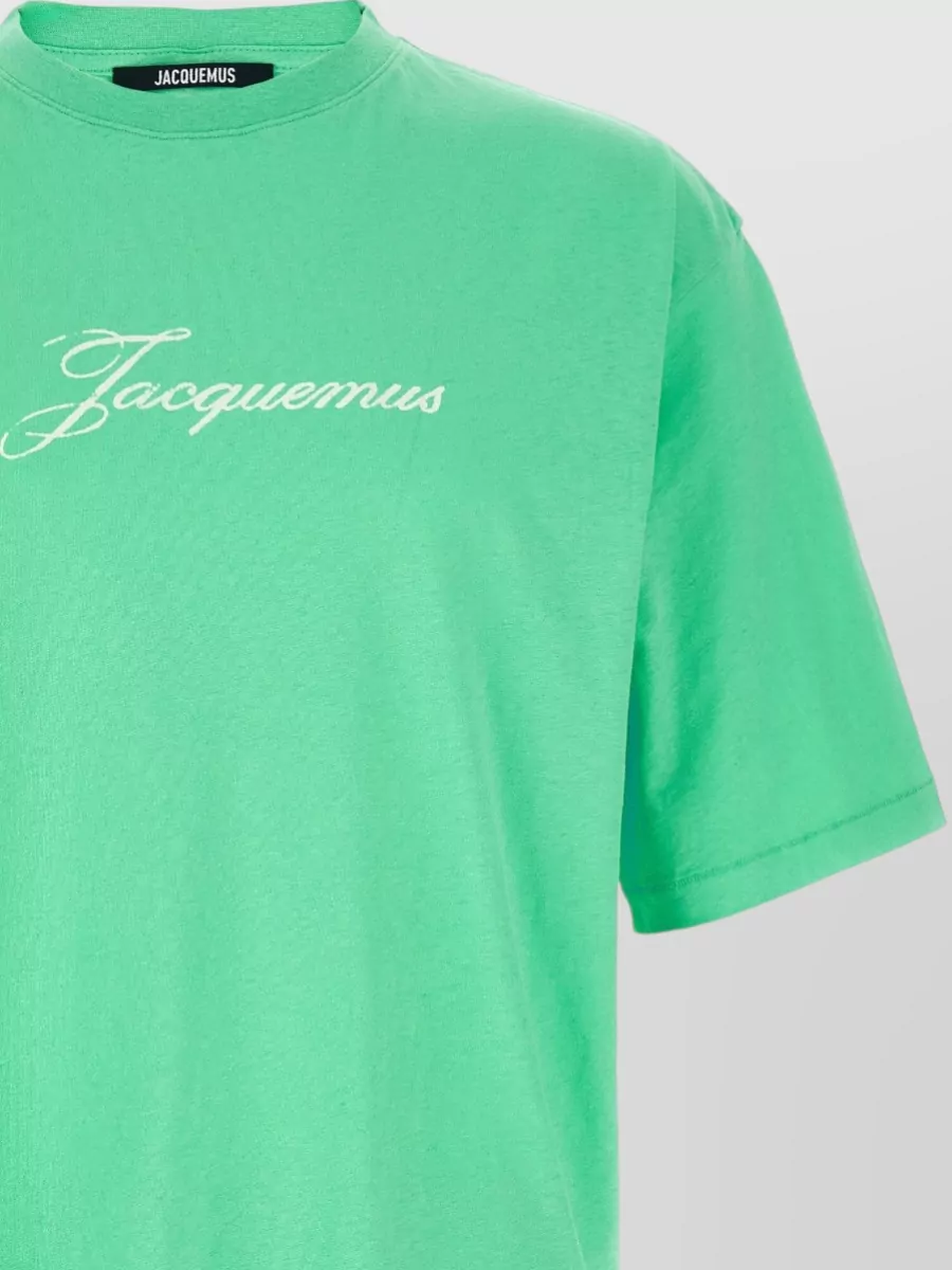 Jacquemus Logo-Print Cotton-Hemp Jersey T-Shirt