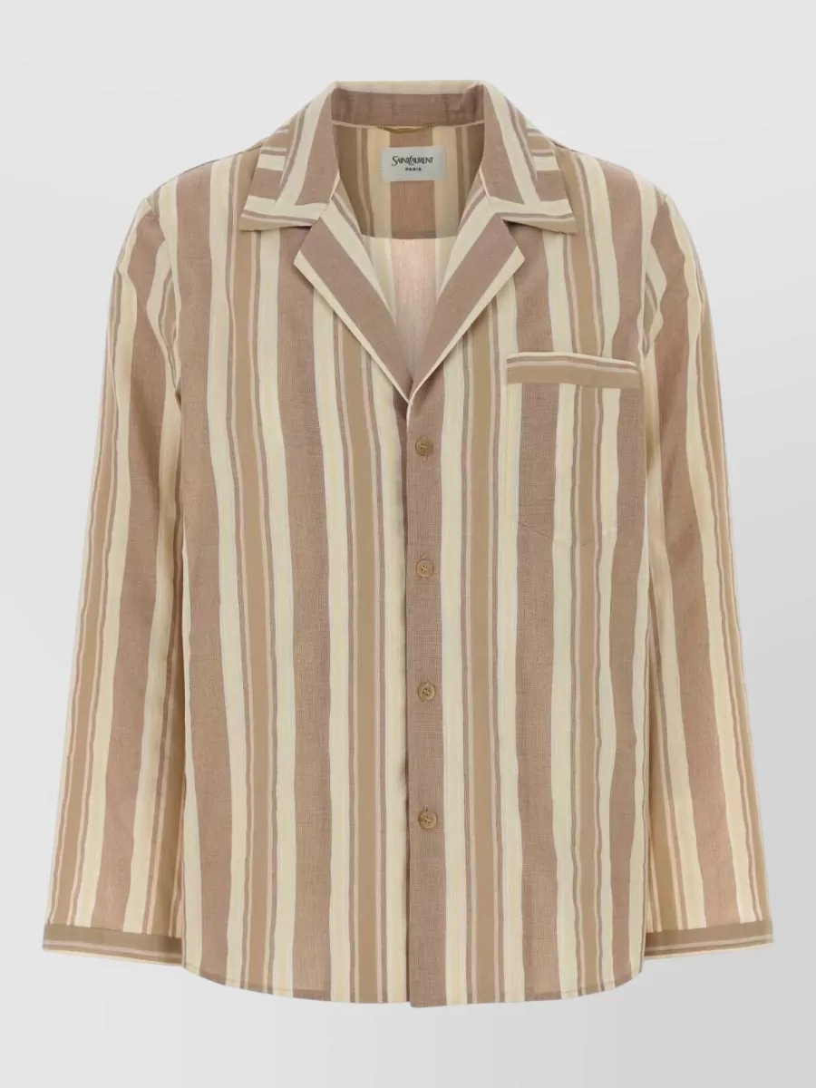 Saint Laurent Embroidered cotton shirt