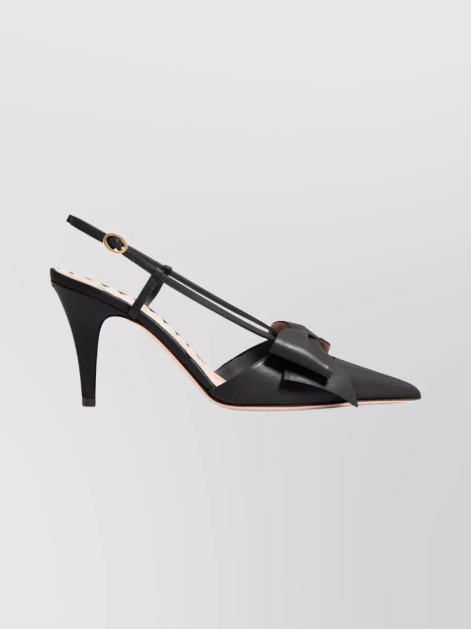 Valentino Garavani Stylish Mid Heel Pumps With Bow Detail