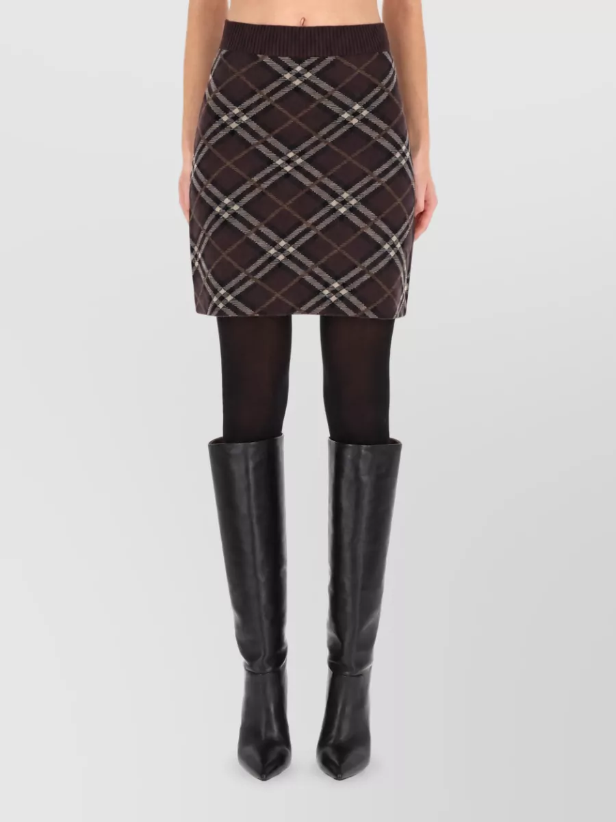Burberry Cashmere Wool Fitted Skirt