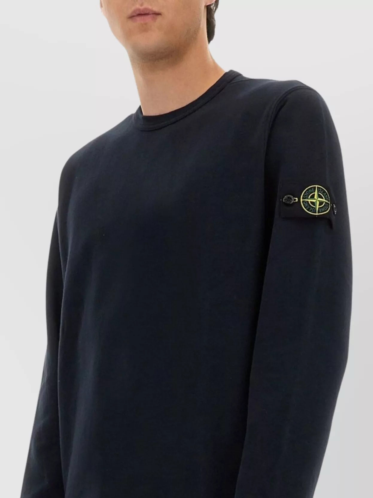 Stone Island Crew Neck Sweater Ribbed Cuffs