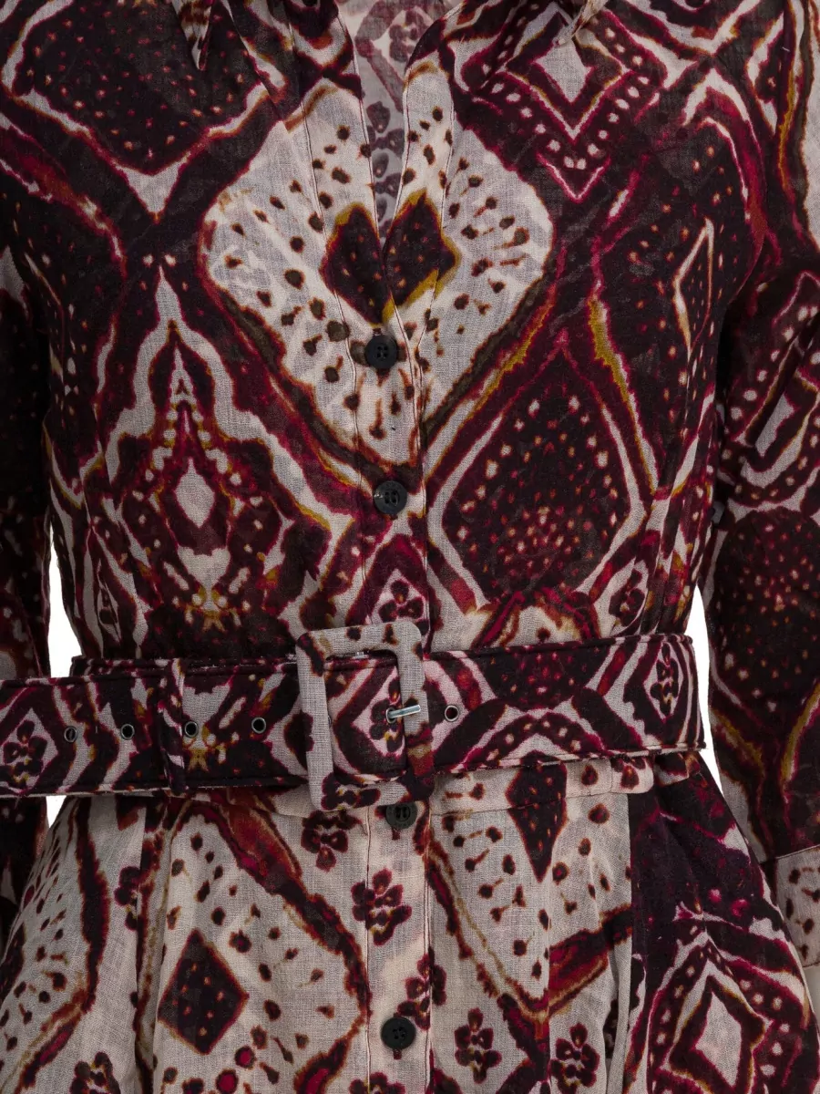 Samantha Sung Wool Tie-Dye Midi Dress