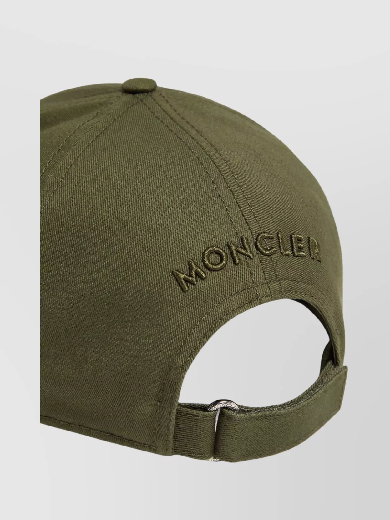 Moncler Cotton Gabardine Baseball Cap With Curved Brim