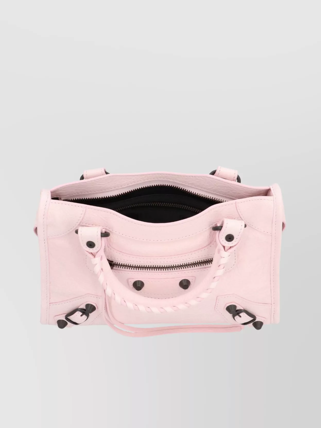 Balenciaga Mini Leather Shoulder Bag With Metal Studs