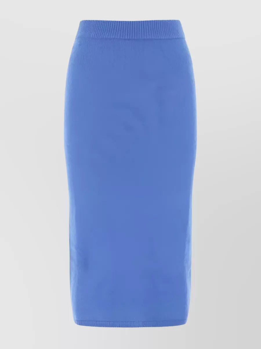Shop Nanushka Youthful Hugging Knit Skirt In Blue