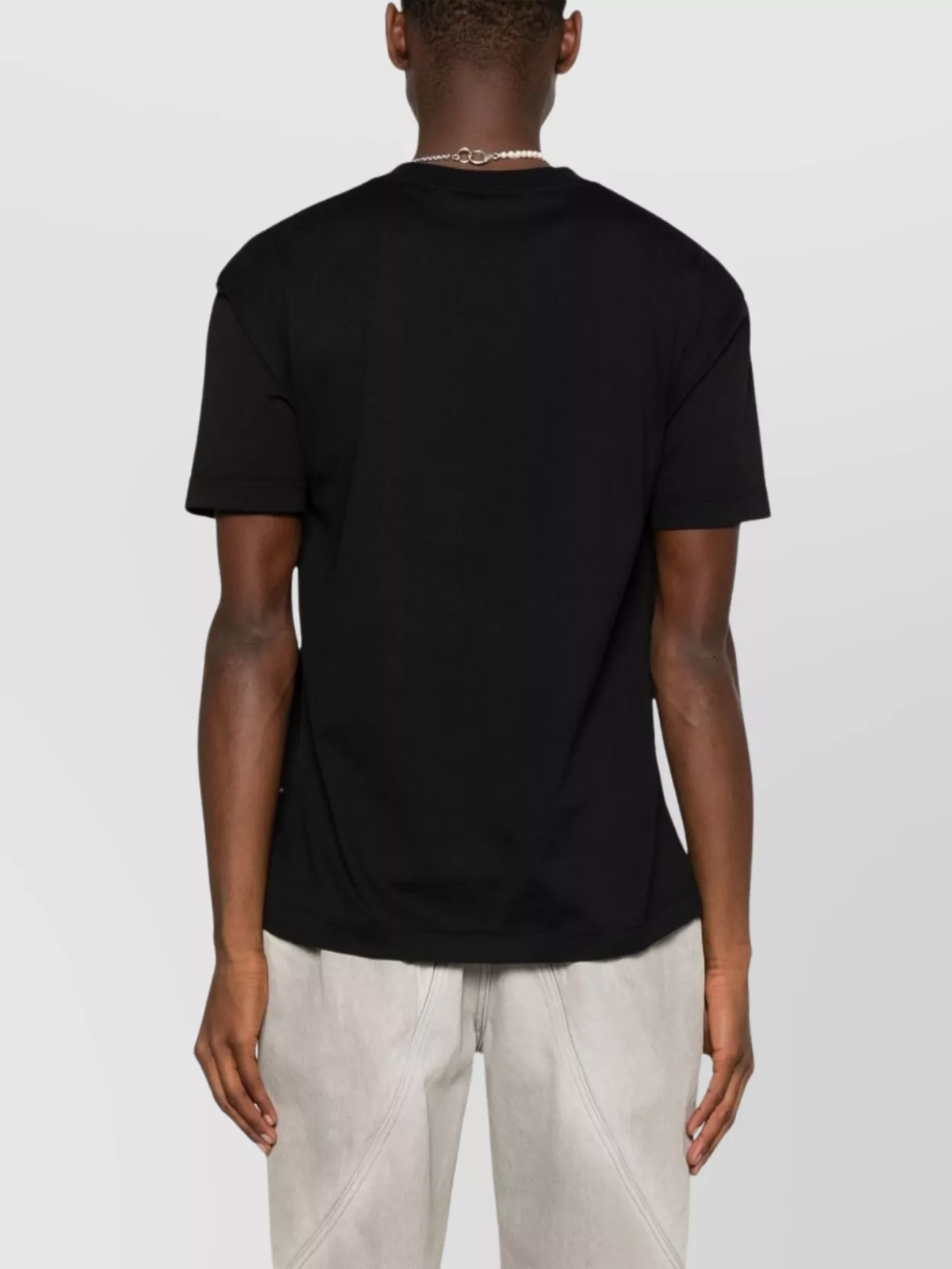 Palm Angels Black T-shirt With Front Dice And Logo Print