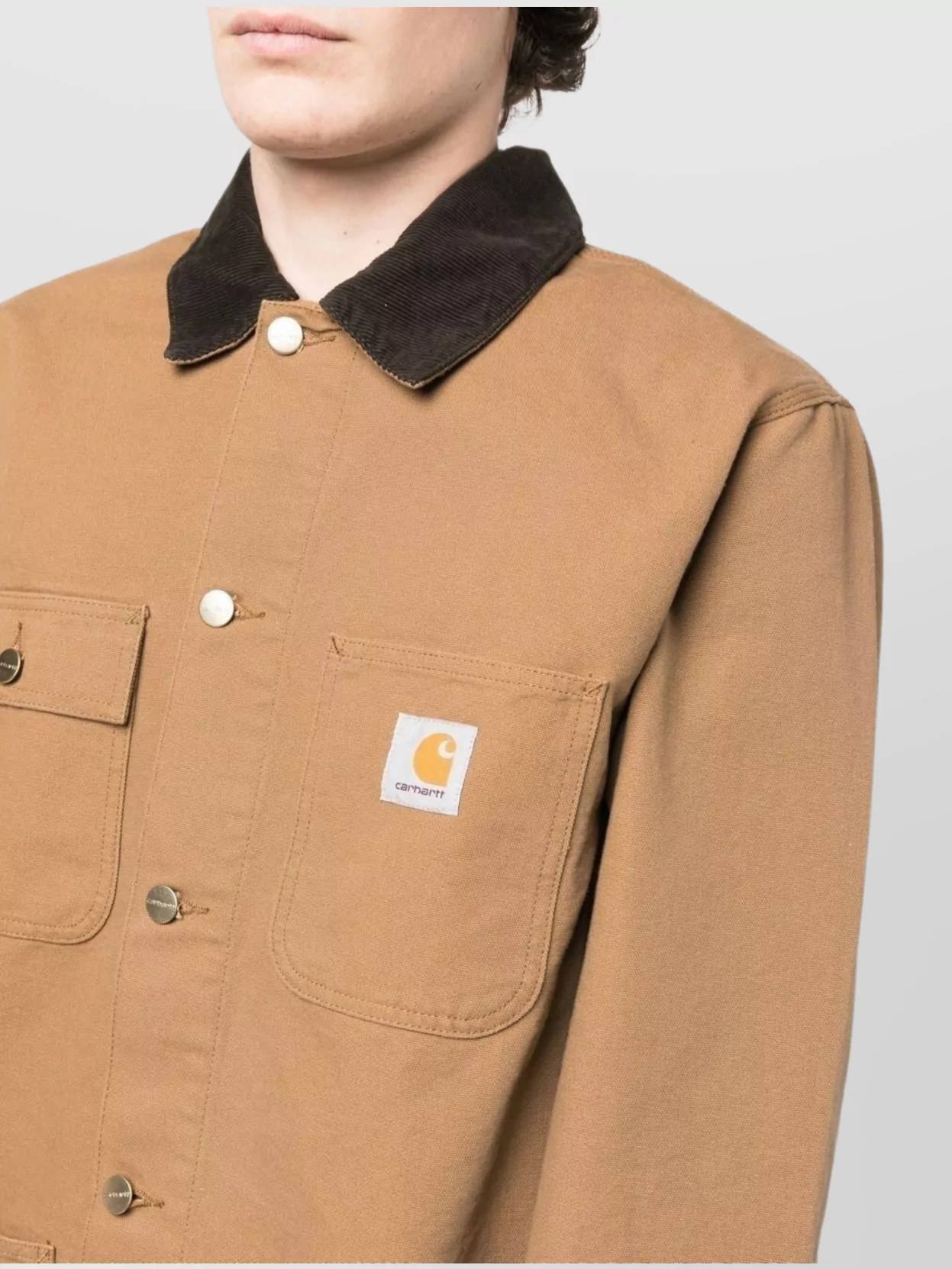 Carhartt Wip Organic Cotton Canvas Jacket Featuring Pockets