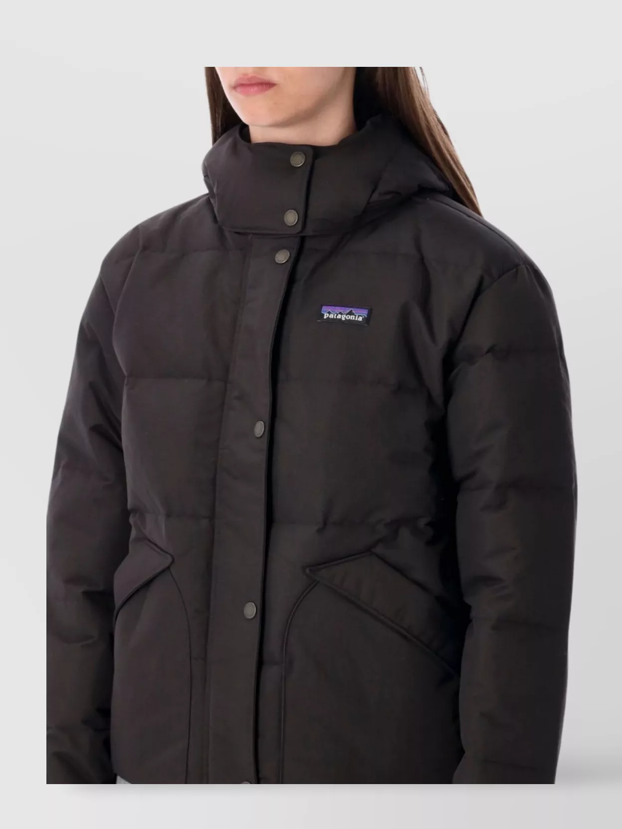 Patagonia High Collar Quilted Hooded Jacket