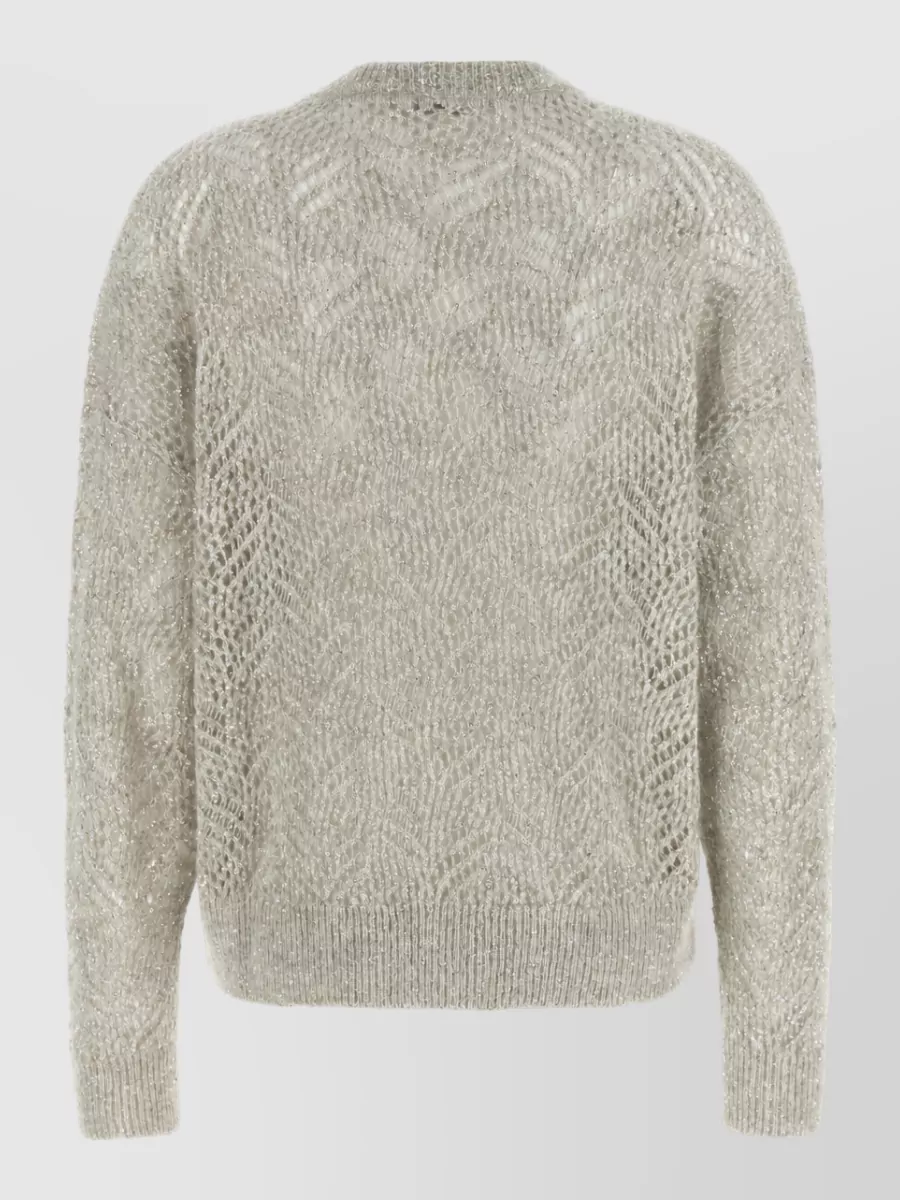 Brunello Cucinelli Mohair-blend ribbed crew-neck sweater